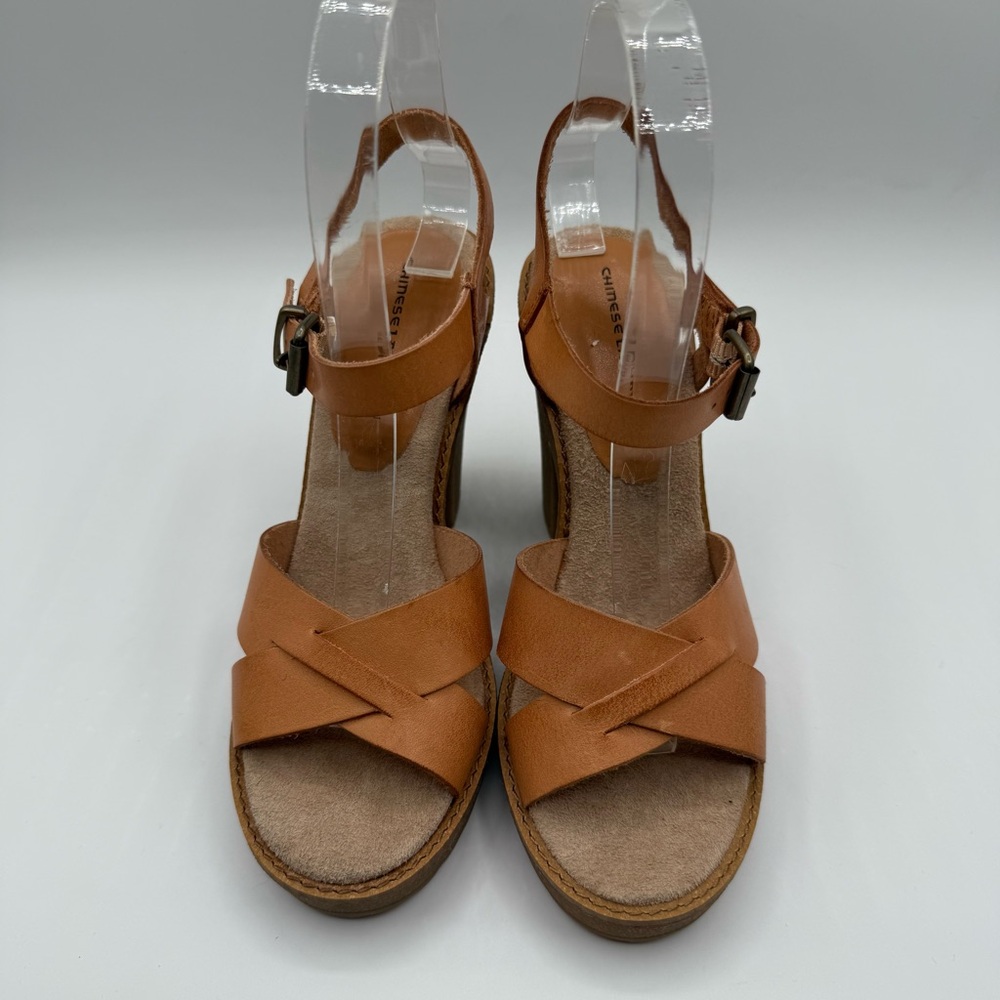 Chinese Laundry Elegant Tan Strappy Heels Size 6 - Picture 3 of 10